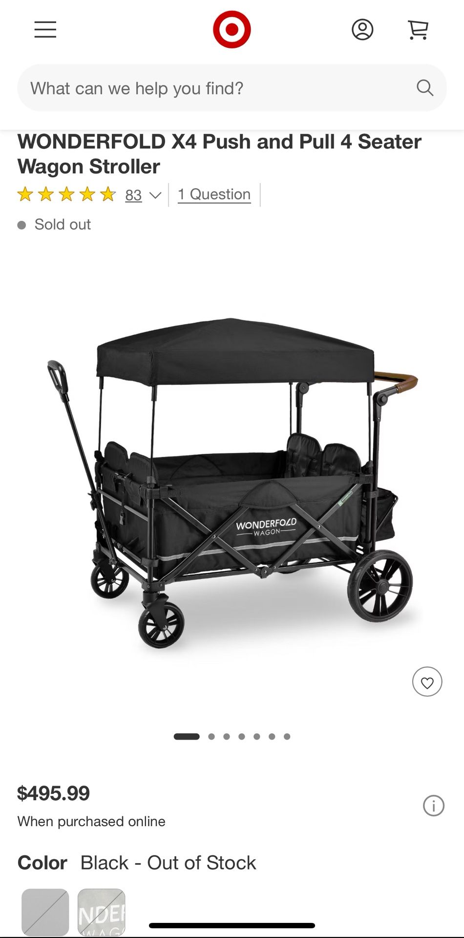 Brand New WONDERFOLD X4 Push & Pull 4-Seater Wagon Stroller