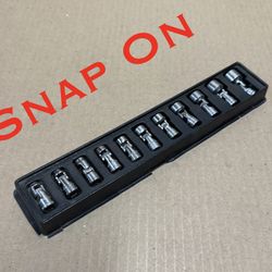 Snap On 11 pc 1/4"  — 6-Point — METRIC — Shallow Universal Socket Set (5.5-15 mm) ❗️$315 ❗️