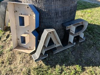 Big metal letters