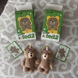Ted2 Plush Teddy Bears - 2 Count 