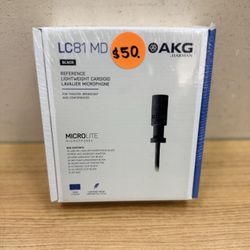 AKG BLACK LC81 MD REFERENCE LIGHTWEIGHT CARDIOID LAVALIER MICROPHONE 