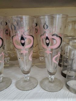 Mid Century 50's PINK Rare Starburst Set