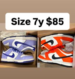 Nike dunks size 7y both for $80