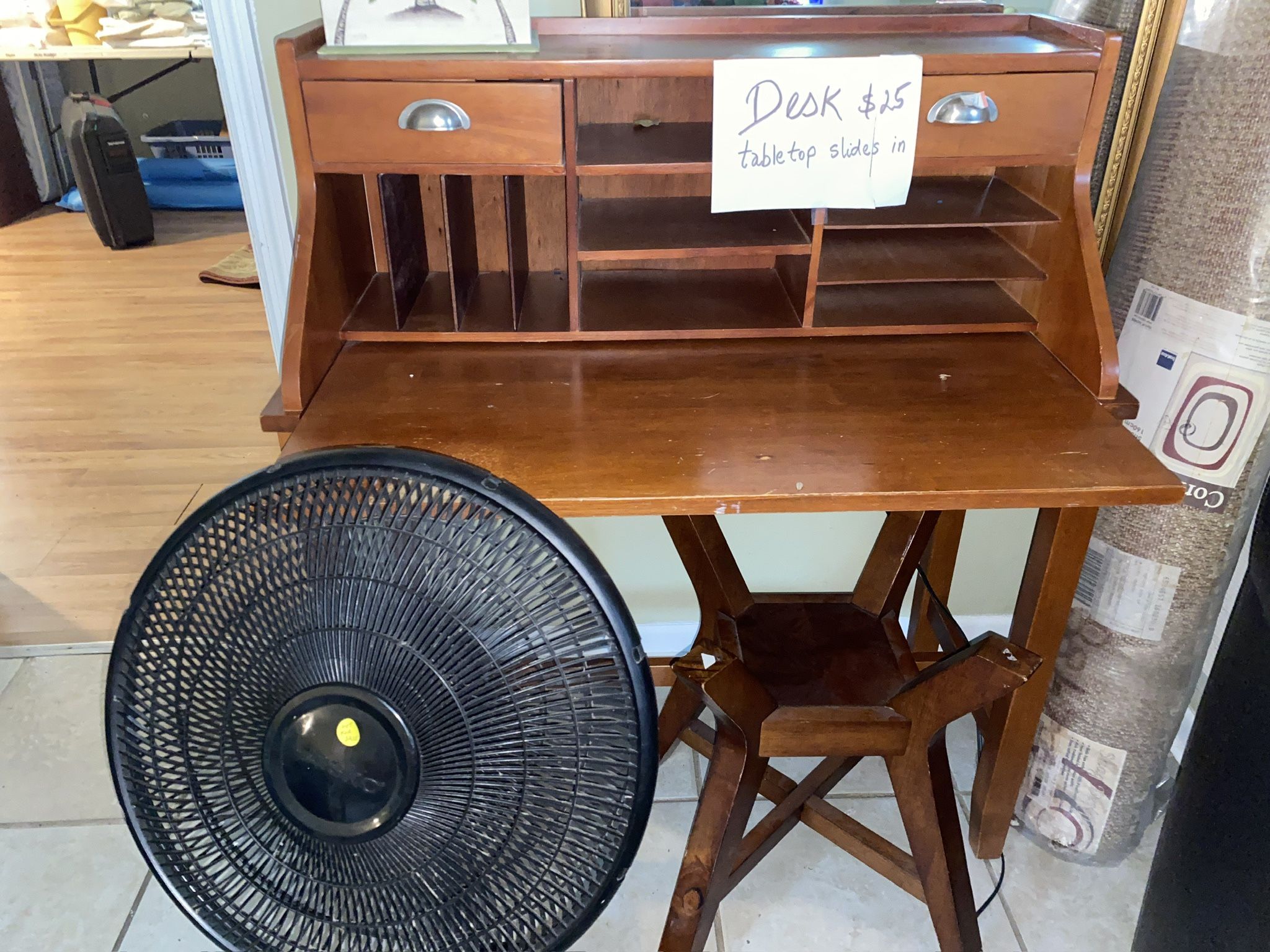 Desk W/ Retractable Table $25