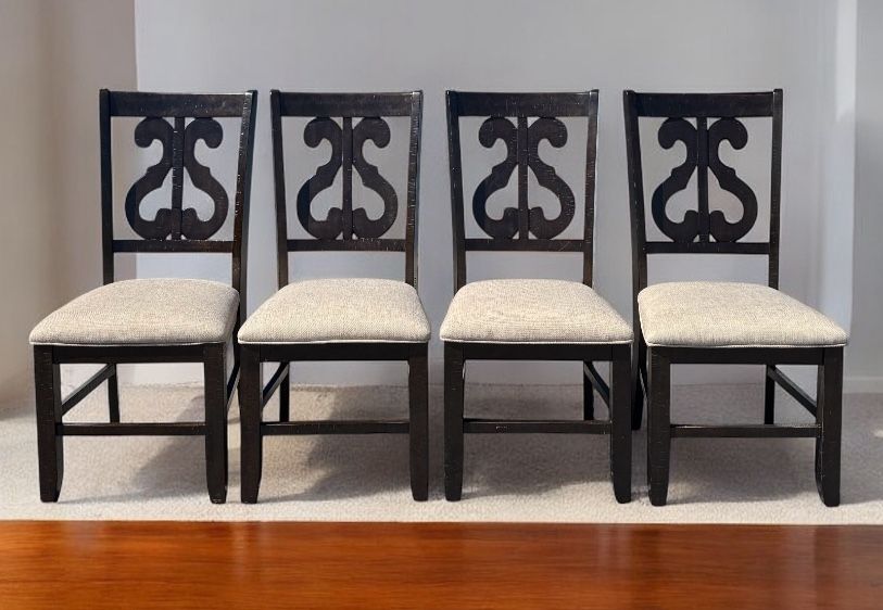4 DINING CHAIRS STANFORD SWIRL FARMHOUSE STYLE
