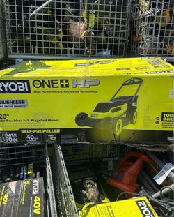 Ryobi 20 inch self propelled lawnmower with battery and charger