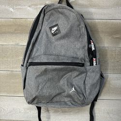 Nike Jordan Jumpman Classics Backpack Zipper Pockets Black & Gray 