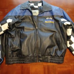 Nascar Easy Care Motorsports Leather Jacket Size XXL
