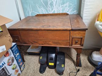 Vintage Solid Wood Secretary Desk / Drop Front Writing Desk