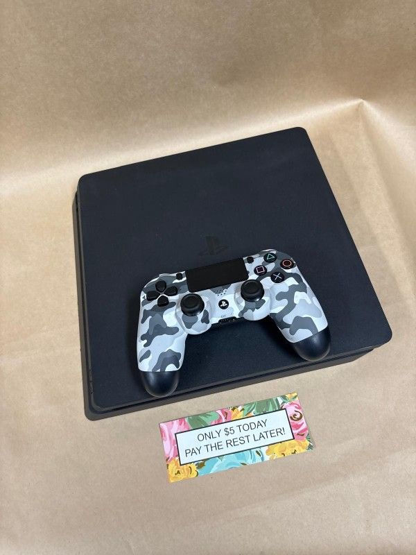 Playstation 4 Slim Gaming Console - Only $1 Today Pay The Rest Later! 