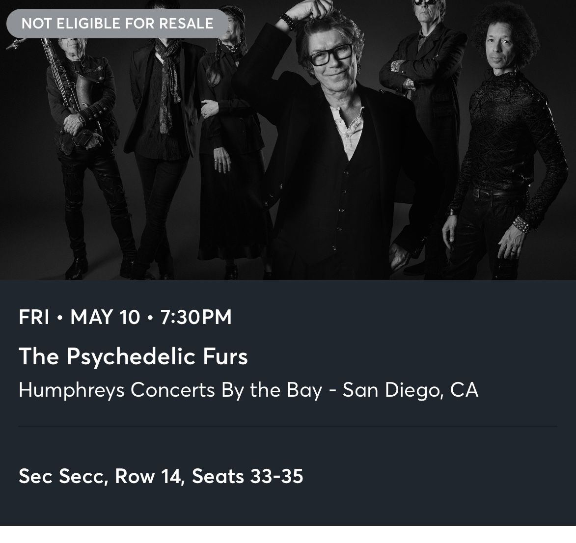 Psychedelic Furs tickets