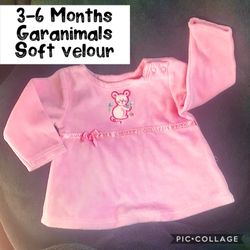 3-6 Months  Garanimals  Swing Top Soft velour Mouse Embroidery 