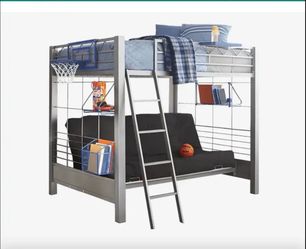 Loft Bed with Futon and ladder