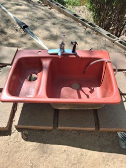 Kohler red cast iron sink