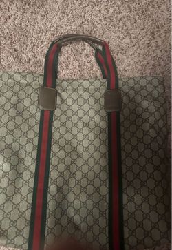 Gucci GG Supreme Web Stripe Tote