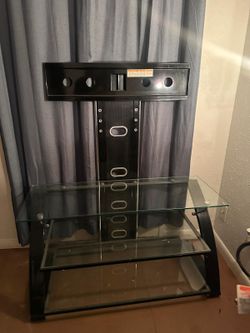 3-Tier Glass TV Stand with Mount