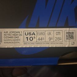 Jordan Retro High Og Size 10.5 