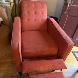 Orange Recliner - Fabric 