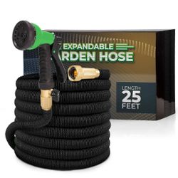 25 Ft Expandable Garden Hose with Spray Nozzle
