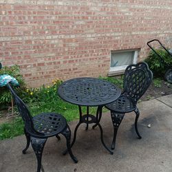 Heavy Duty Cast Iron Outdoor Patio Bistro Set