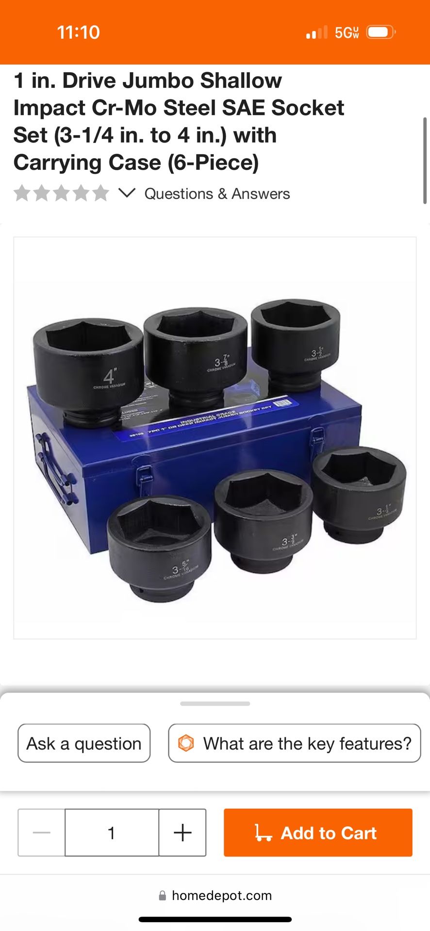 Very Large Socket Set