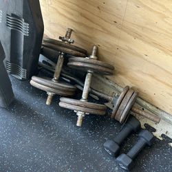 Work Out Equipment Olypmic Bar/Curl Bars-Weights And Stationary Bike!