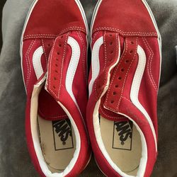 Worn Once Women's Red Vans (No Laces)