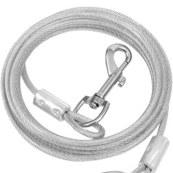 Dog Tie Out Cable for Dogs Outside Up to 125/250Ibs, 10FT Long Dog Leashe&Chains, Durable Dog Runner Tether Line for Outdoor,Yard and Camping (1