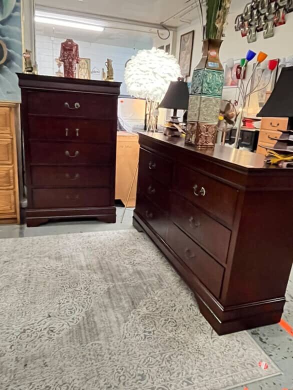 Chest Of Drawers And Dresser Set By Bernards For Sale