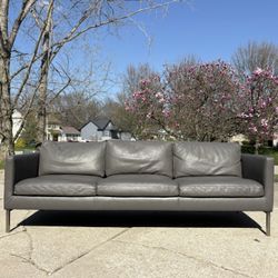 Pottery Barn MCM Leather Sofa