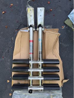 Four step brand new collapsible boat ladder