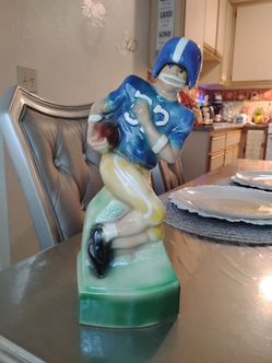 Vintage Whisky football player bottle