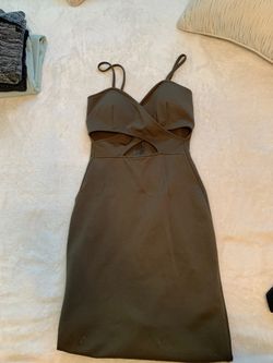 Olive strappy dress
