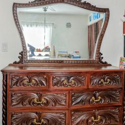 Unique Hand Carved Dresser