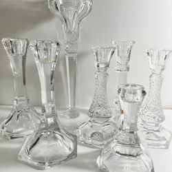 7 crystal candlestick holders