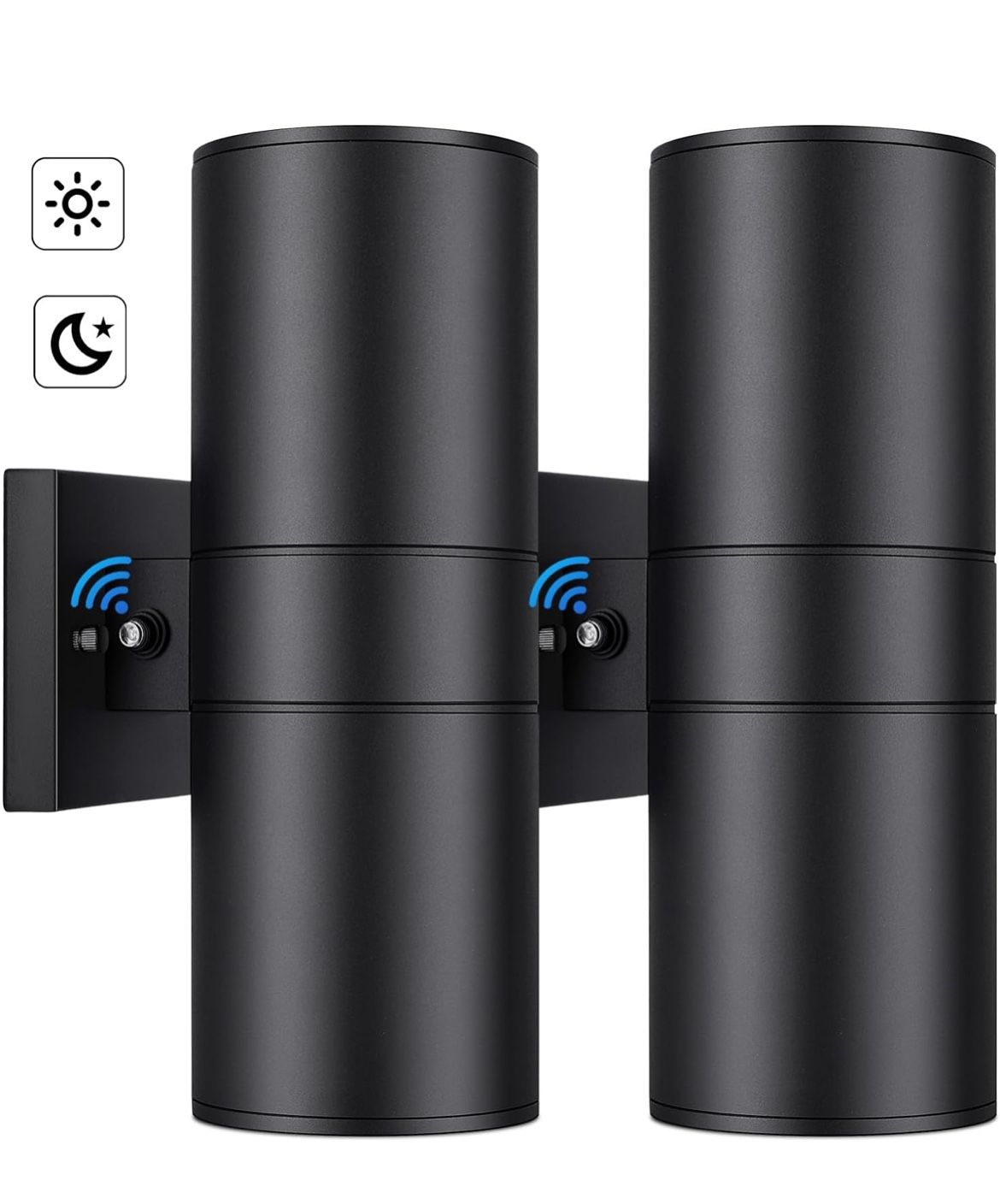 Modern Outdoor Wall Light with Dusk to Dawn Sensor, Exterior Light Fixture