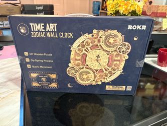 ROKR new 3-D wood puzzle zodiac wall clock