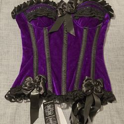 Daisy Corsets Top Drawer Deep Purple Velvet 💜 Size: Small