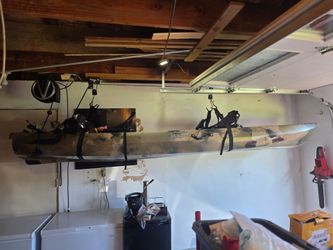BKC TK122 Angler 12ft Kayak with motor and accessories