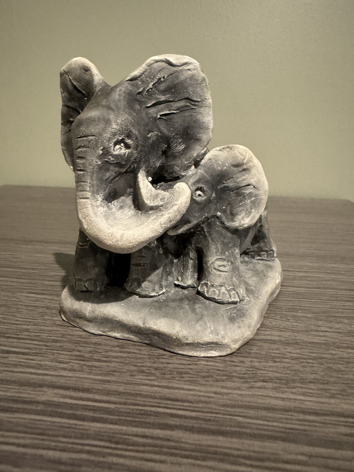 Mother and Baby Elephant Figurine from Brown County, Indiana