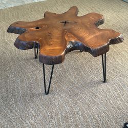 Slice Wood Side Table Coffee Table
