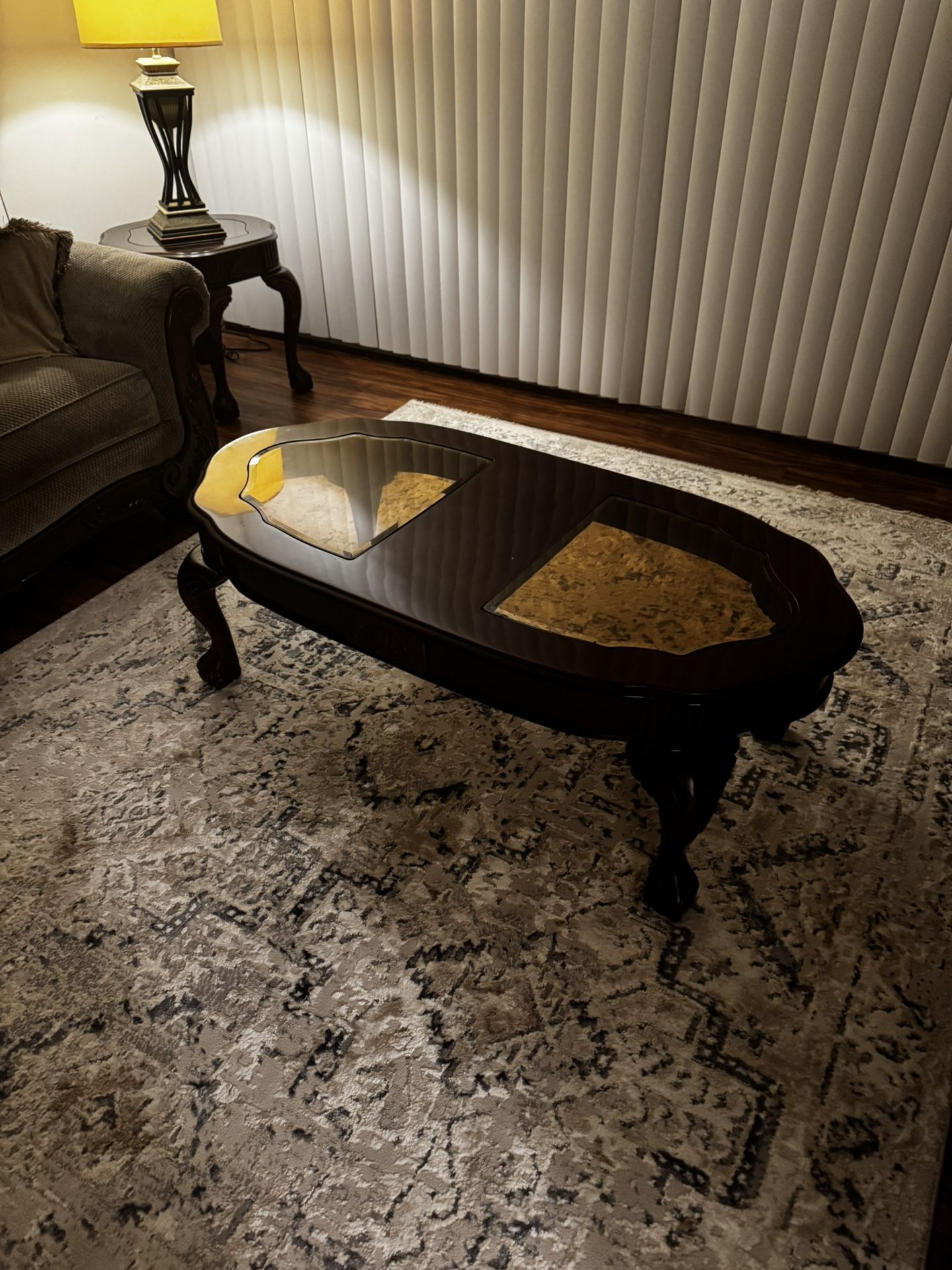 Glass Oval Coffee Table