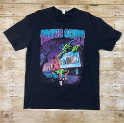 Playerytees Travis Scott Welcome to Astroworld Men’s XL Black Graphic t-shirt