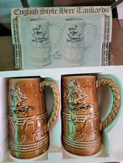English Style Beer Tankard Steins