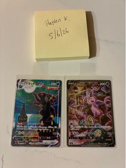 Japanese Moonbreon and Espeon from Eevee Heroes