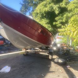 14 Feet Duroboat Aluminum Welded And Trailer And Motor 