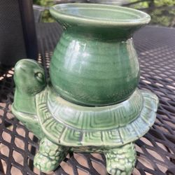 Ceramic Turtle W/ Fortune Pot