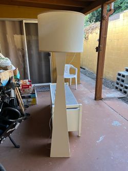 Palisades style white floor lamp