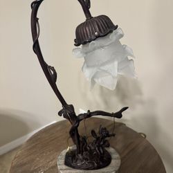 Vintage Fairy On Swing  Lamp