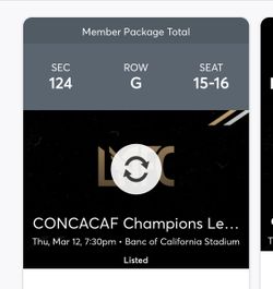 LAFC Concacaf 3/12/20 $150 each